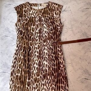 MICHAEL Michael Kors Brown and Cream Leopard Dress 6